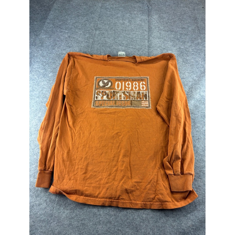 Sportsman's Warehouse Orange Graphic Long Sleeve Shirt XL Pheasant Hunting 1986